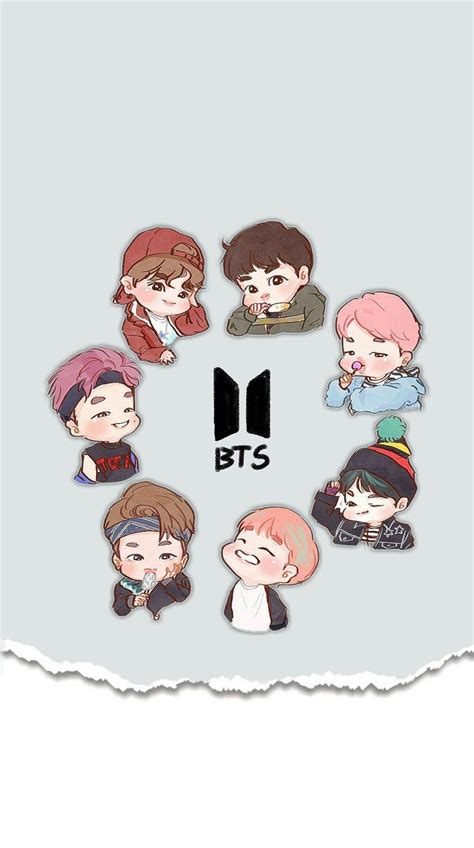 BTS Cartoon Wallpapers - Wallpaper Cave