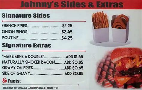 Johnny's Hamburgers Menu, Menu for Johnny's Hamburgers, Scarborough ...