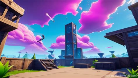 Fortnite Creative Map with Sky Background | Stable Diffusion Online