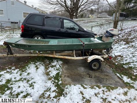 ARMSLIST - For Trade: 12 foot jon boat with trailer and motor