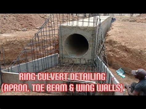 Pipe Culvert | Ring Culvert | Apron, Toe Beam & Wing Walls Detailing - YouTube