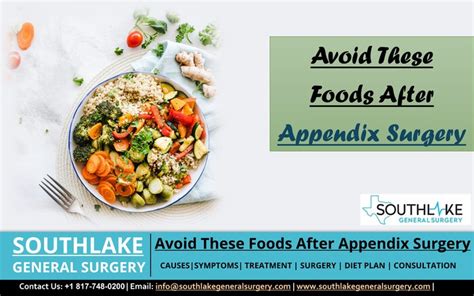 Avoid These Foods After Appendix Surgery - Southlake General Surgery