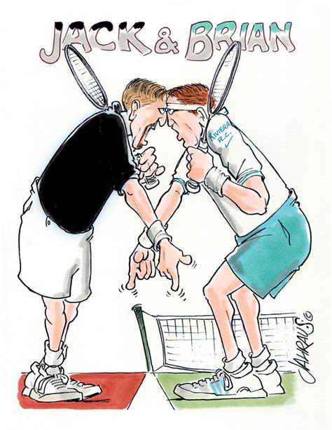 Arguing Tennis Cartoon | Funny Gift for Arguing Tennis Players.