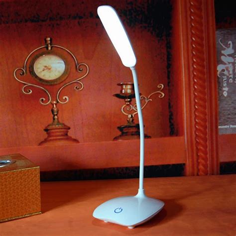 USB Rechargeable LED Desks Table Lamp Adjustable intensity Reading Light Touch Switch Desk Lamps ...