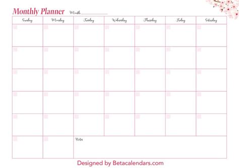 Printable Monthly Planner | Monthly planner template, Free printable ...