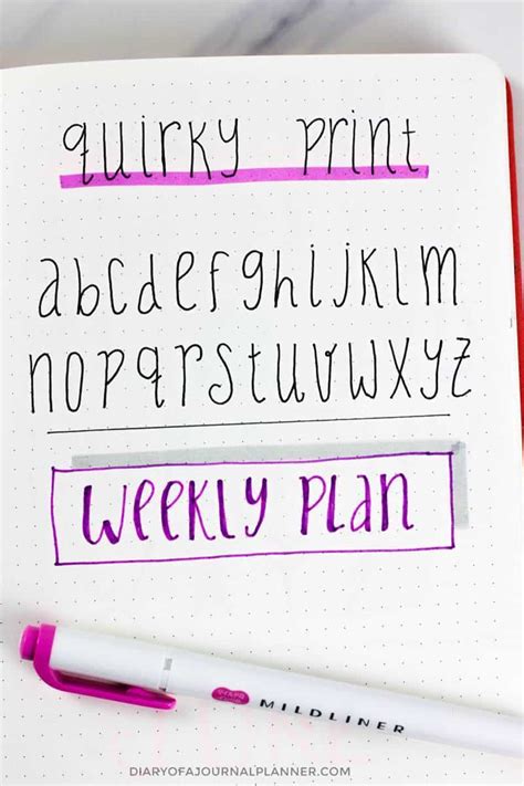 Bullet Journal Fonts (14 Fonts For Bullet Journal You Need To Try!)