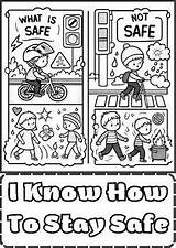 I Know How To Stay Safe Coloring Page/Printable sketch template