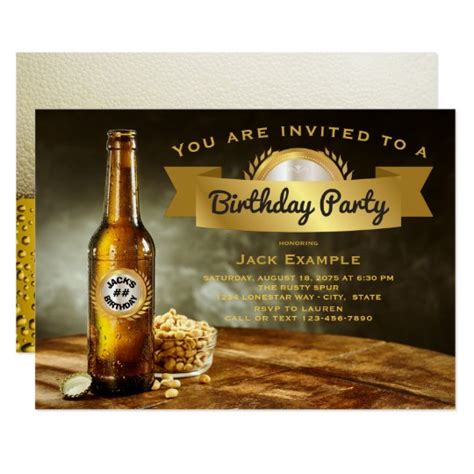 Beer Birthday Party Invitations | Zazzle.com