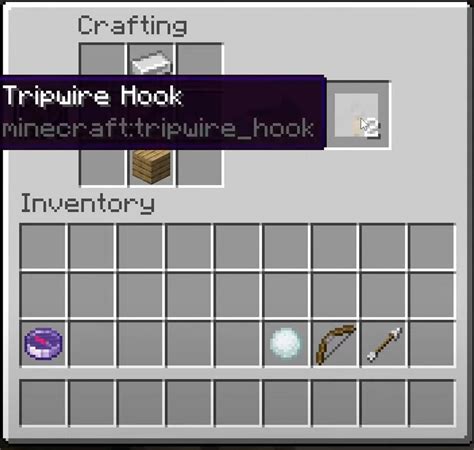 How to Craft a Tripwire Hook in Minecraft