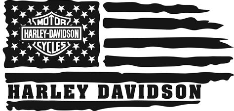 Harley Davidson Flag Decal pdf and svg download digital art | Etsy