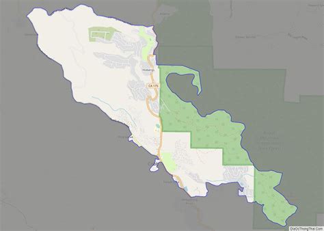 Map of Cobb CDP, California - Thong Thai Real