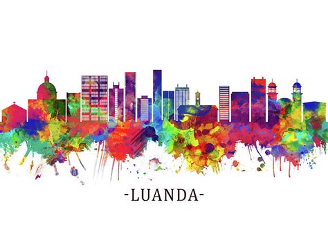 Luanda Angola Skyline Mixed Media by Towseef Dar