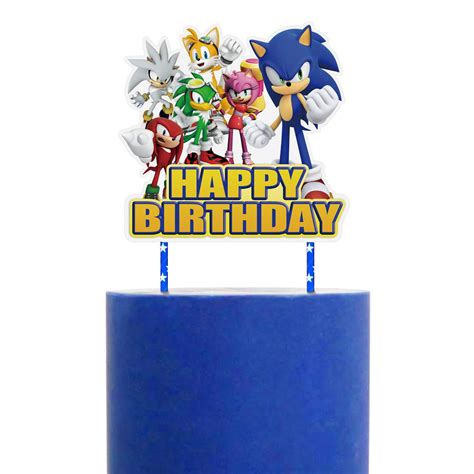 Buy Decorations for Sonic Cake Topper Cupcake Toppers Birthday Party ...