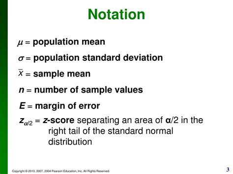 PPT - Section 7.3 Estimating a Population mean µ ( σ known) PowerPoint ...