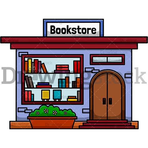 Bookstore Vector Cartoon Drawing Image - drawingstock.com