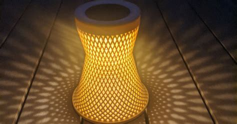 Customizable Solar LED Lamp Shade by seasick | Download free STL model ...