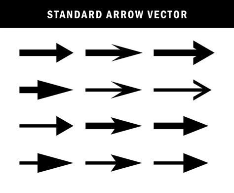 Standard Black Arrow Vectors Vector Art & Graphics | freevector.com