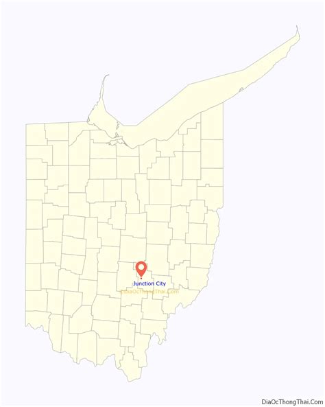 Map of Junction City village, Ohio