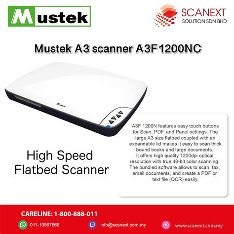 [A3 SIZE HIGH SPEED FLATBED SCANNER] ️Easy touch button for Scan, PDF and Panel Setting •High ...