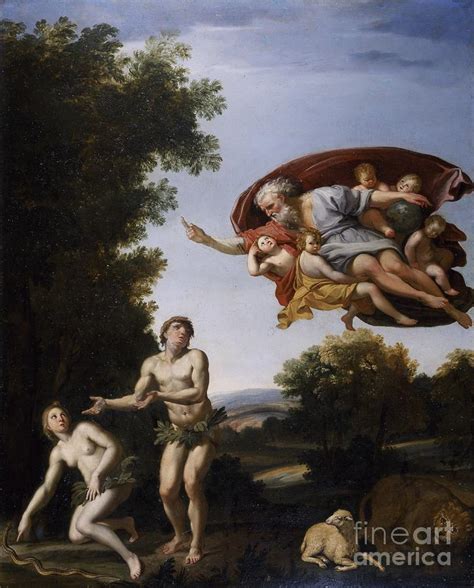 The Expulsion Of Adam And Eve Painting by Domenichino - Pixels