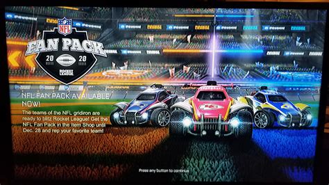 Cant find the NFL fan pack in the item shop.....help me please. : r/RocketLeague