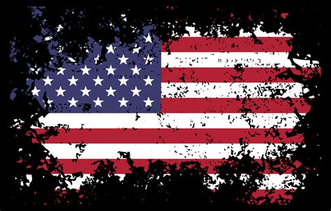 Distressed American Flag in black Background 6125817 Vector Art at Vecteezy