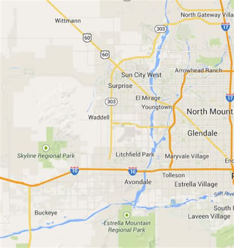 Glendale Arizona Pest Control Service Map | Preventive Pest Control