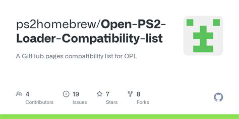 GitHub - ps2homebrew/Open-PS2-Loader-Compatibility-list: A GitHub pages compatibility list for OPL