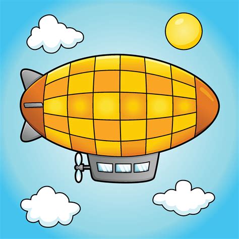 Zeppelin Cartoon Colored Vehicle Illustration 6458323 Vector Art at Vecteezy