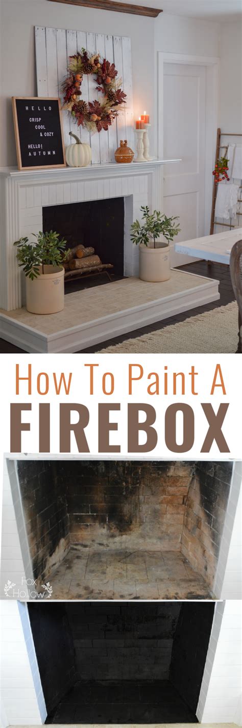 How To Paint A Fireplace Firebox in 2020 | Paint fireplace, Fireplace, Decor