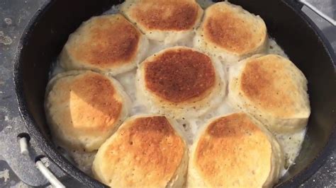 Biscuits and Gravy in the Dutch Oven - YouTube | Dutch oven cooking ...