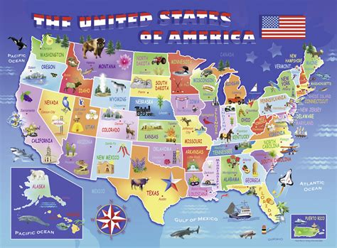 USA State Map, 100 Pieces, Ravensburger | Puzzle Warehouse