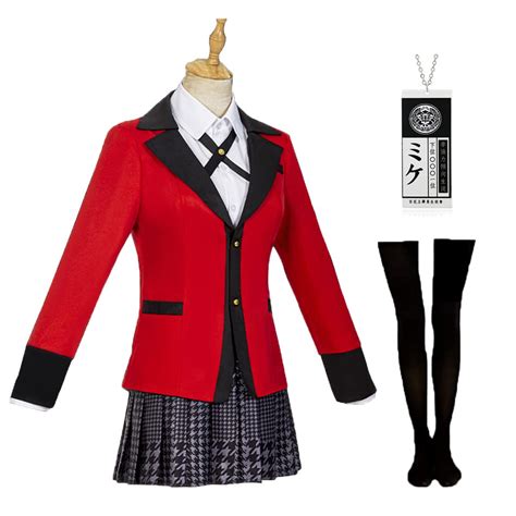 Buy Formemory Kakegurui Cosplay Uniform 6PCS Runa Yomozuki Cosplay with ...