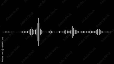 Abstract sound waves - white on black background. 3D rendered looping animation. Stock Video ...