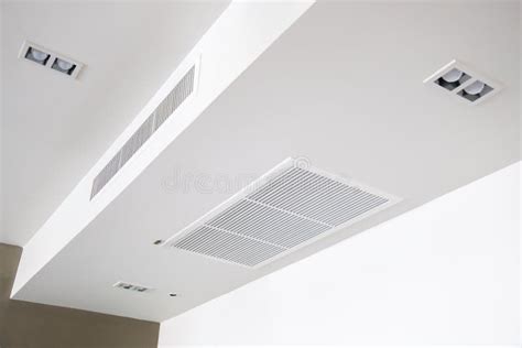 Ceiling Mounted Cassette Type Air Conditioner Stock Photo - Image of climate, high: 164194080