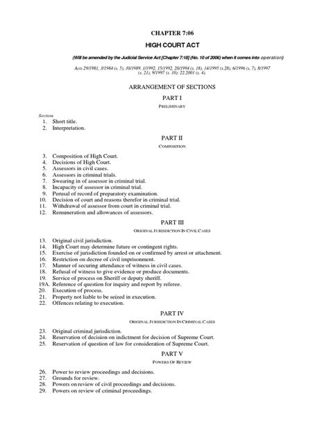 High Court Act | PDF | Judge | Judgment (Law)