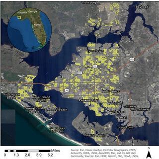 Building footprint map for Hurricane Michael. Source: Esri, Maxar ...