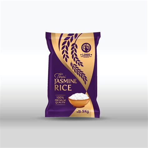 Rice Package Mockup Thailand food Products, vector illustration 1937801 Vector Art at Vecteezy