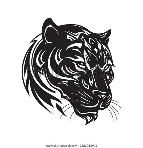 Panther Head Logo Concept Black White Stock Vector (Royalty Free ...