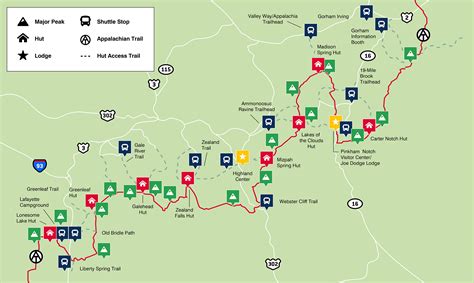 White Mountain Hiker Shuttle Map & Schedule | Appalachian Mountain Club ...