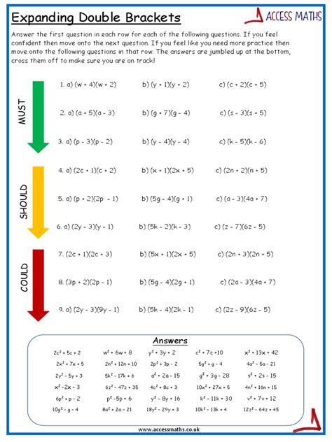 expanding_double_brackets_msc_worksheet