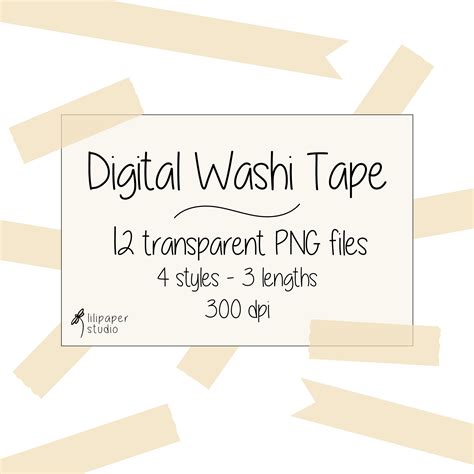 Transparent Washi Tape - Etsy