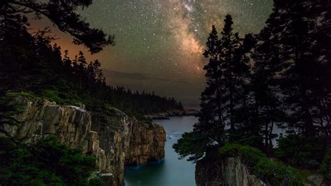 Milky Way over the Raven's Nest at Acadia National Park, Maine, USA | Windows Spotlight Images