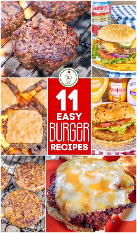 Easy Burger Recipes - Plain Chicken