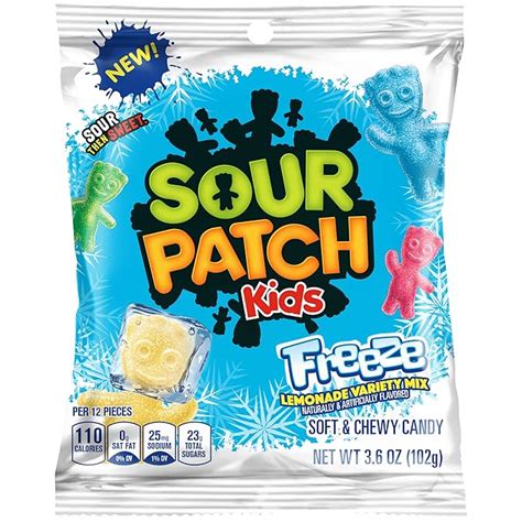 Amazon.com : Sour Patch Kids Freeze Assorted Fat Free Candy, 3.6 Ounce ...