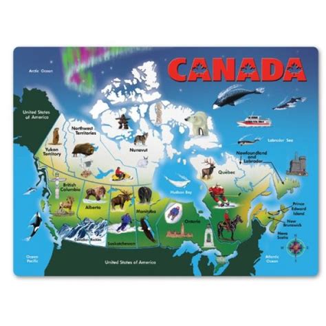 Canada Map Wooden Jigsaw Puzzle | A Mighty Girl