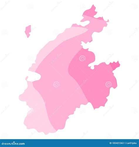 Chutotka Autonomous Okrug Political Map Stock Vector - Illustration of ...