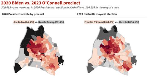 Election map: 2023 Nashville mayor race looks like 2020 Presidential election • Tennessee Lookout