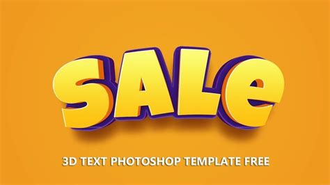 SALE 3D Text Editable Photoshop | FREE PSD Style 97