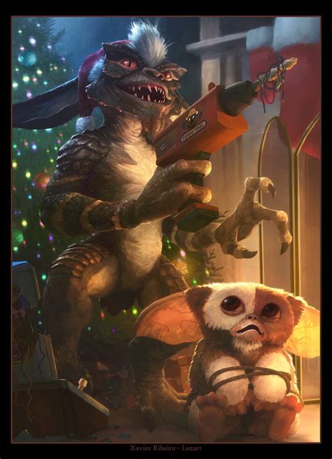 "Gremlins Xmas" fan-art, Xavier Ribeiro - Lozart on ArtStation at https://www.artstation.com ...